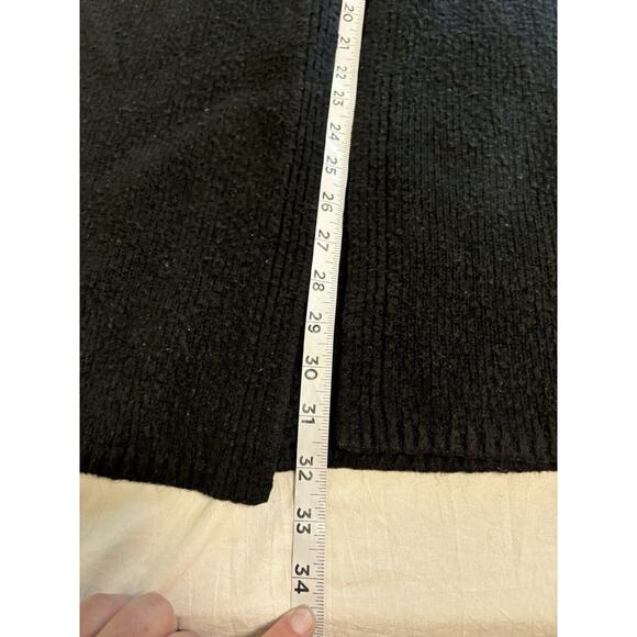 J.Crew Women’s Size M Cardigan Sweater Wool Blend Black Lagenlook Grunge Goth - Picture 9 of 9
